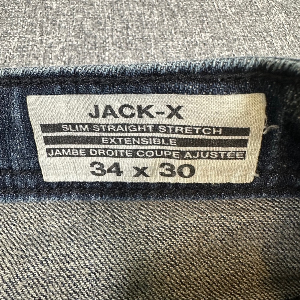 Buffalo David Bitton Jack-X Slim Straight Stretch Jeans Mens 34x30 Dark Wash - Picture 3 of 10
